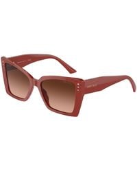 Jimmy Choo - Jc5001B 50135M Sunglasses Acetate Butterfly Normal Shaded - Lyst