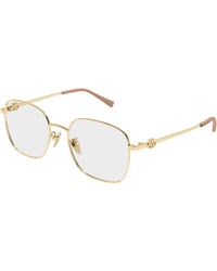 Gucci - Gg2006Oa 001 Optical Frames Metal Transparent Round - Lyst