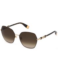 Furla - Sfu531 0320 Sunglasses Metal Squared Normal Shaded - Lyst