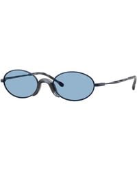 DIESEL - Dl1023T 105180 Sunglasses Titanium Round Normal - Lyst