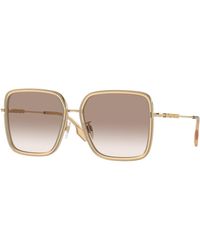 Burberry - Be3145D Dionne 134913 Sunglasses Steel Squared Normal Shaded - Lyst