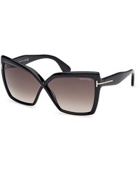 Tom Ford - Ft1195 Fiore 01B Sunglasses Acetate Smoke Butterfly Normal - Lyst