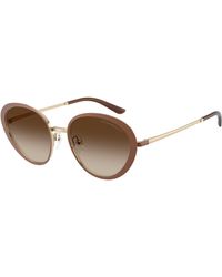 Emporio Armani - Ea2177 344113 Sunglasses Metal Geometric Normal Nuanced - Lyst