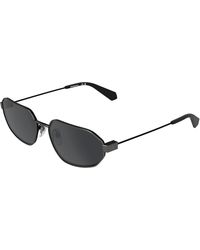 Calvin Klein - Ckj26200S 018 Sunglasses Metal Squared Normal - Lyst