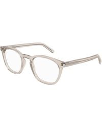 Saint Laurent - Sl 28 Opt 005 Optical Frames Acetate Transparent Round - Lyst
