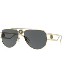 Versace - Ve2225 100287 Sunglasses Metal Pilot Normal - Lyst