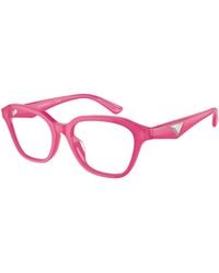 Emporio Armani - Ea3235U 6118 Optical Frames Acetate Transparent Geometric Normal - Lyst