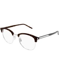 Saint Laurent - Sl 779 002 Optical Frames Acetate Transparent Round - Lyst