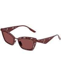 Dolce & Gabbana - Dg2311 131975 Sunglasses Steel Cat Eye Normal - Lyst
