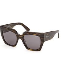 PUCCI - Ep0262 56A Sunglasses Acetate Smoke Geometric Normal - Lyst