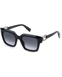 Furla - Sfu981 700 Sunglasses Acetate Smoke Squared Normal Nuanced - Lyst
