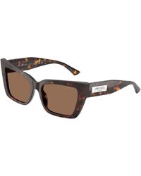Jimmy Choo - Jc5041 500273 Sunglasses Acetate Butterfly Normal - Lyst