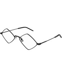 Saint Laurent - Sl 302 Lisa Opt 001 Optical Frames Metal Transparent Geometric - Lyst