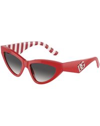 Dolce & Gabbana - Dg4439 30888G Sunglasses Acetate Cat Eye Normal Shaded - Lyst