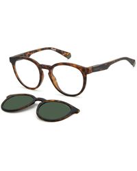 Polaroid - Pld 2132/Cs N9P/Uc Sunglasses Plastic Round Polarized Clip-On - Lyst