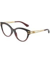 Dolce & Gabbana - Dg5116 3493 Optical Frames Injected Transparent Cat Eye Normal - Lyst