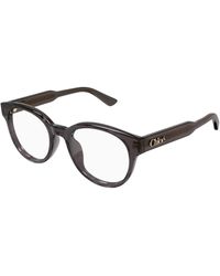 Chloé - Ch0343Oa 001 Optical Frames Acetate Transparent Round - Lyst