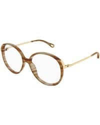 Chloé - Ch0408O 004 Optical Frames Acetate Transparent Round - Lyst
