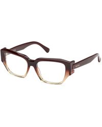 Max Mara - Mm5182 050 Optical Frames Acetate Round Normal - Lyst