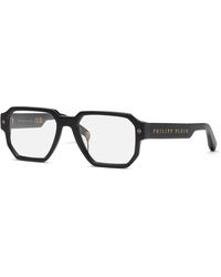 Philipp Plein - Vpp199V Plein Stud 700Y Optical Frames Acetate Geometric - Lyst