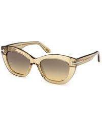 Tom Ford - Ft1285 Linda-02 45B Sunglasses Acetate Smoke Butterfly Normal - Lyst