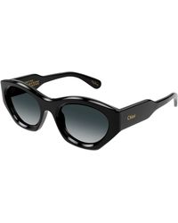 Chloé - Ch0220S 001 Sunglasses Acetate Cat Eye - Lyst