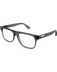 Gucci - Gg1117O 003 Optical Frames Injected Transparent Squared - Lyst