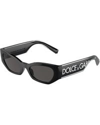 Dolce & Gabbana - Dg6186 501/87 Sunglasses Injected Cat Eye Normal - Lyst