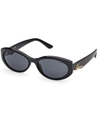 Guess - Gu00307 01A Sunglasses Injected Smoke Round Normal - Lyst