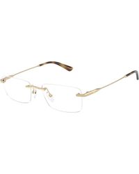 Emporio Armani - Ea1195Td 3013 Optical Frames Titanium Transparent Squared Normal - Lyst