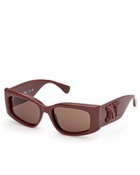 Max Mara - Mm0209 74E Sunglasses Injected Geometric Normal - Lyst