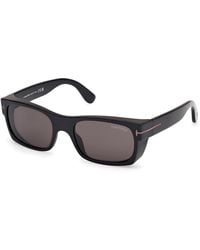 Tom Ford - Ft1181-N Juan 01A Sunglasses Acetate Smoke Squared Normal - Lyst
