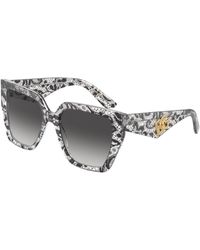 Dolce & Gabbana - Dg4438 32878G Sunglasses Acetate Squared Normal Shaded - Lyst