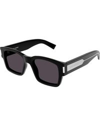 Saint Laurent - Sl 617 001 Sunglasses Acetate Squared Normal - Lyst