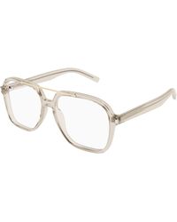 Saint Laurent - Sl 545 Opt 003 Optical Frames Acetate Transparent Squared - Lyst