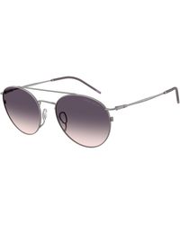 Giorgio Armani - Ar6183 300336 Sunglasses Metal Round Normal Nuanced - Lyst