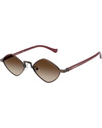 Emporio Armani - Ea2182 345513 Sunglasses Metal Geometric Normal Nuanced - Lyst