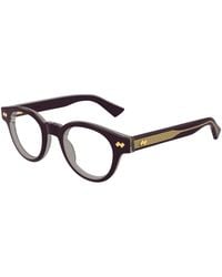 Bottega Veneta - Bv1443O 004 Optical Frames Acetate Transparent Round - Lyst