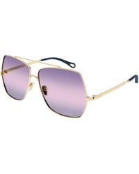 Chloé - Ch0278S 005 Sunglasses Metal Squared - Lyst
