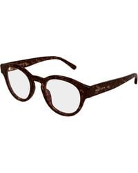 McQueen - Am0581O 002 Montature Da Vista Acetato Trasparente Rotonda - Lyst