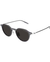 Montblanc - Mb0355S 003 Sunglasses Injected Round - Lyst