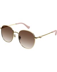 Gucci - Gg1142Sa 002 Sunglasses Metal Squared Normal Shaded - Lyst