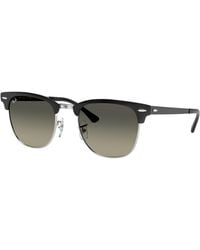 Ray-Ban - Clubmaster Metal Sunglasses Frame Grey Lenses - Lyst