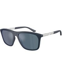 Emporio Armani - Ea4237 618925 Sunglasses Injected Grigio Squared Normal - Lyst