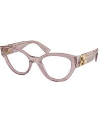 Miu Miu - Mu 01Vv 12W1O1 Optical Frames Acetate Transparent Pantos Normal - Lyst