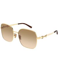 Gucci - Gg2053S 004 Sunglasses Metal Squared - Lyst