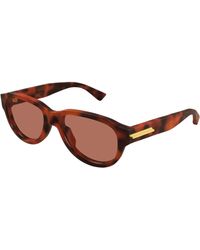 Bottega Veneta - Bv1410S 002 Sunglasses Acetate Round - Lyst