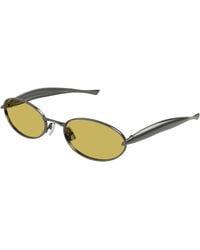 Bottega Veneta - Bv1386S 002 Sunglasses Metal Round - Lyst