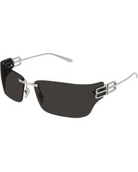 Balenciaga - Bb0485Sa 001 Sunglasses Metal Squared - Lyst