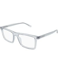 Saint Laurent - Sl 906 006 Optical Frames Acetate Transparent Squared - Lyst